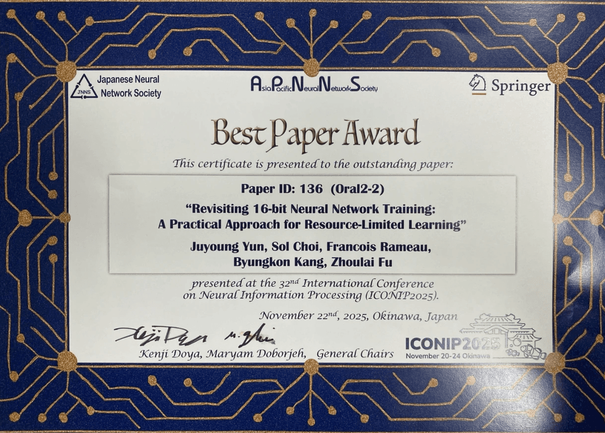 ICONIP 2025 Best Paper Award
